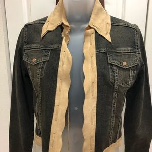 Elements by Vakko designer jean jacket